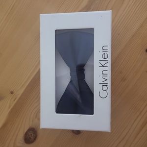 Calvin Klein Navy Blue Pre-Tied Satin Bow Tie NWT